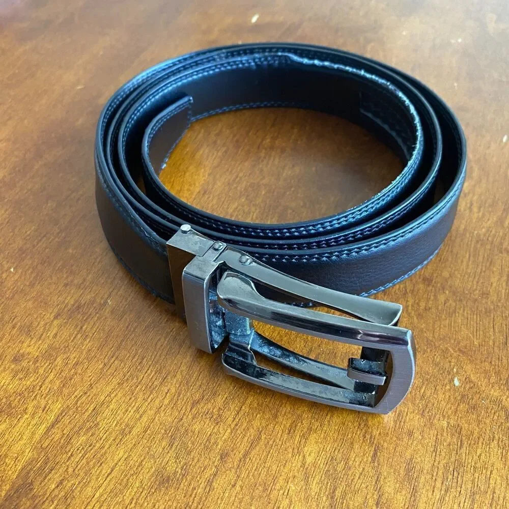 Comfort Click Leather Adjustable Mens Belt. Sizes 28-44. Ratchet Easy to Use